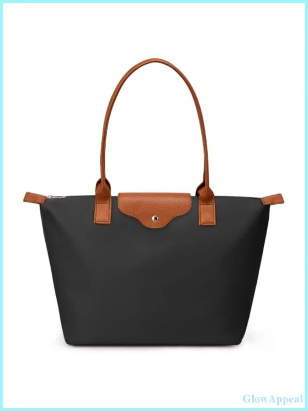 Large Nylon Tote Bag for Women - Top-Handle Hobo with Zipper, Shoulder Weekend
